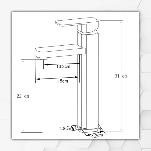 Ram Basin Tap Square Chrome