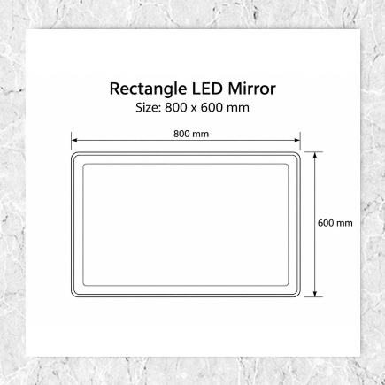 Rectangle LED Mirror 600-800