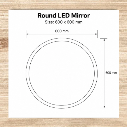 Round LED Mirror 600-600