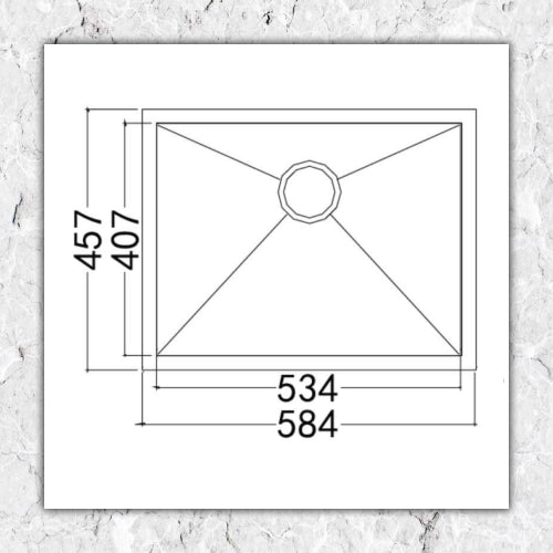 Single Bowl Square Sink