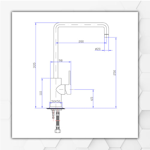 Tall Kitchen Tap black