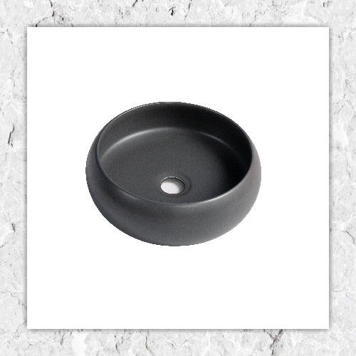 Terracotta Grey Round Basin