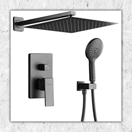 Wall Shower Set Black