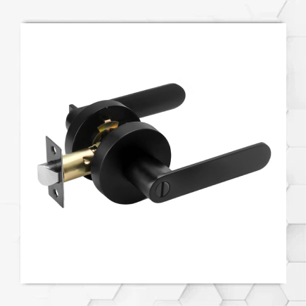 Door Lock Round Black - Privacy