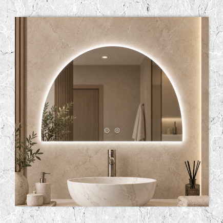Half Moon LED Mirror 600-800