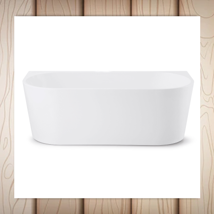 OVAL BACK TO WALL WHITE 1500
