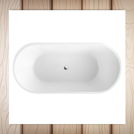 OVAL BACK TO WALL WHITE 1500