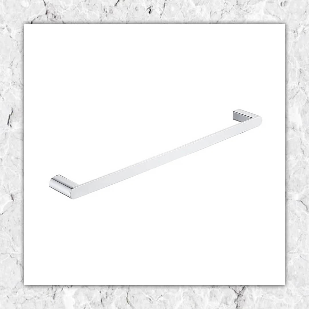 Towel Rail Single Chrome Square