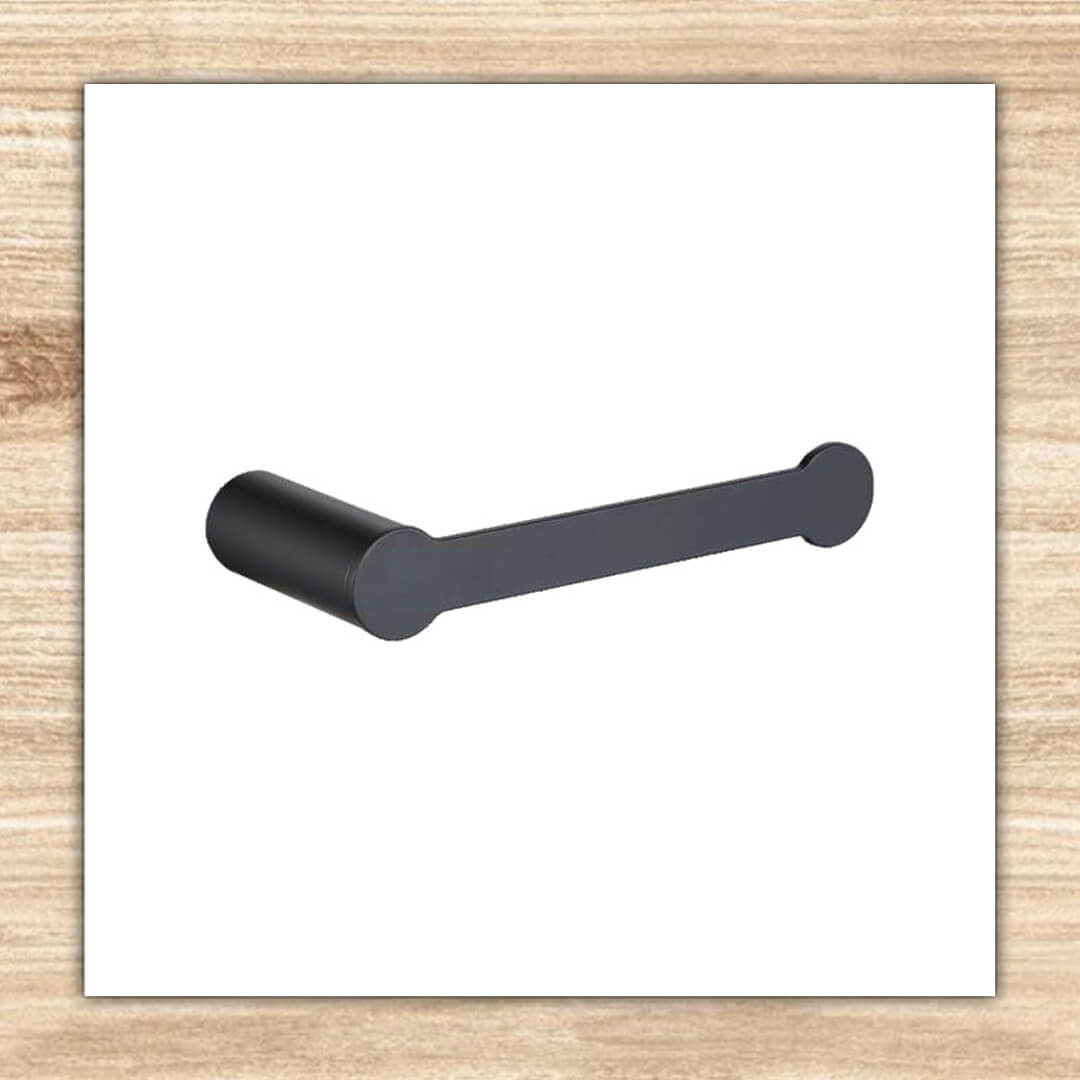 Toilet Paper Holder Black Single Round