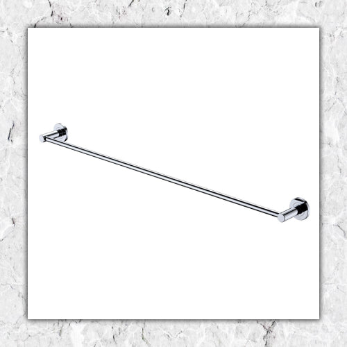 towel rail single round chrome