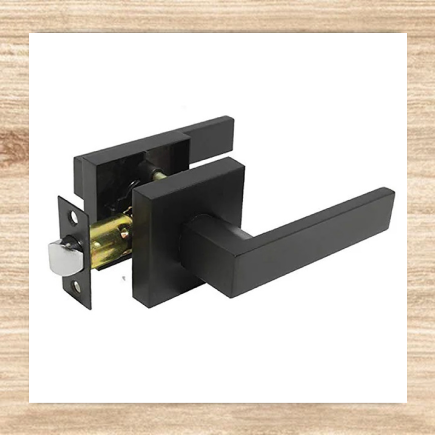 Door Lock Black Square - Passage